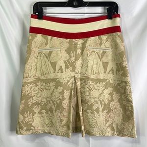 Meier.Meier cotton toile skirt front pleat